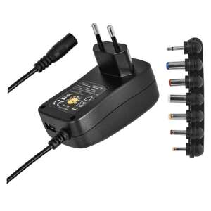 Adaptor de alimentare universal Emos N3111, 1000mA USB, negru, cu cablu de alimentare și diverse vârfuri de mufă - Adaptoare de rețea