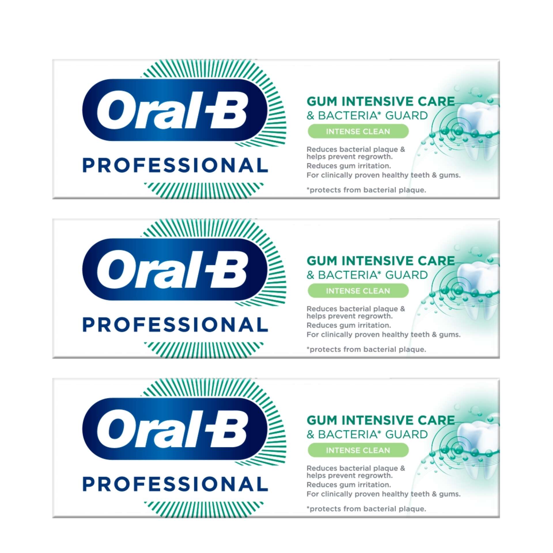 Oral-B Professional Intense Care &amp; Bacteria Guard Fogkrém 3x75ml