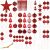 Springos Christmas tree bauble set 105pcs #red/white 126851540