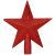 Red glitter star Christmas tree topper