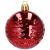 Red Christmas tree ball ornament with tree pattern