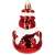 Red Christmas ornament, snowman shape, Springos
