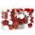 Springos Christmas ornament set, 105 pieces, red and white, Christmas tree decorations