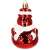 Red Christmas ornament, snowman shape, Springos