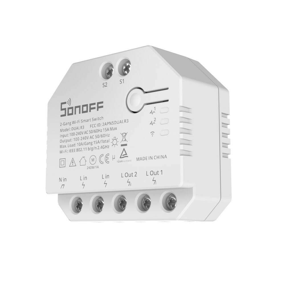 Sonoff Dual R3 - WiFi Okoskapcsoló - 2 Csatornás