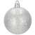 Silver glitter Christmas ornament, part of the Springos 102 piece ornament set