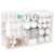Springos 102 piece silver Christmas ornament set with various shapes and finishes
