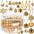 Weihnachtskugelset, 155 Christbaumkugeln, gold 47065960
