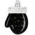 Black Christmas tree ornament with white dots