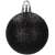 Black glitter Christmas tree bauble