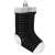 Black Christmas stocking ornament with white trim