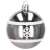 Silver Christmas tree bauble with white snowflake and stripes