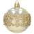 Gold Christmas tree bauble with glitter