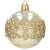 Gold Christmas tree bauble with glitter