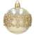 Gold Christmas tree bauble with glitter