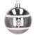 Silver Christmas tree bauble with white snowflake and stripes