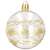 Springos Christmas ornament, 6cm, clear, gold glitter, snowflake design