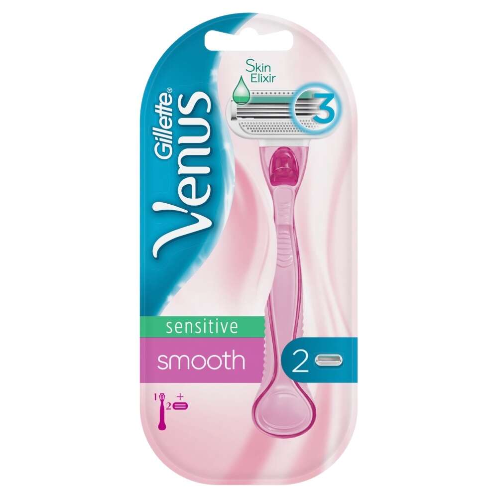 E-shop Gillette Venus Smooth Sensitive holiaci strojček + 2 náhradné kazety
