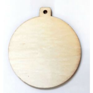 Natural Wood - Christmas Tree Ornament 8cm 12pcs/pack