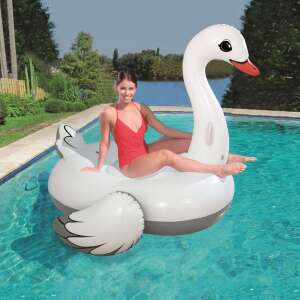 Bestway Swan Inflatable Pool Float, 196 x 174 cm, White - Bestway Ride-On Pool Toy