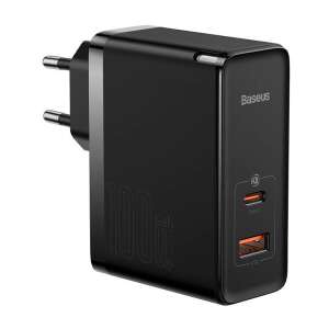 Baseus GaN5 Pro (CCGP090201) Încărcător 100W + cablu USB-C de 1m, negru 47092063 Încărcător de telefoane