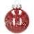 Priehľadná vianočná ozdoba Springos s červenými korálkami vo vnútri