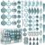 Springos 72-piece blue and white Christmas ornament set