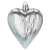 Blue and white heart Christmas ornament