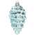 Blue and white pine cone Christmas ornament