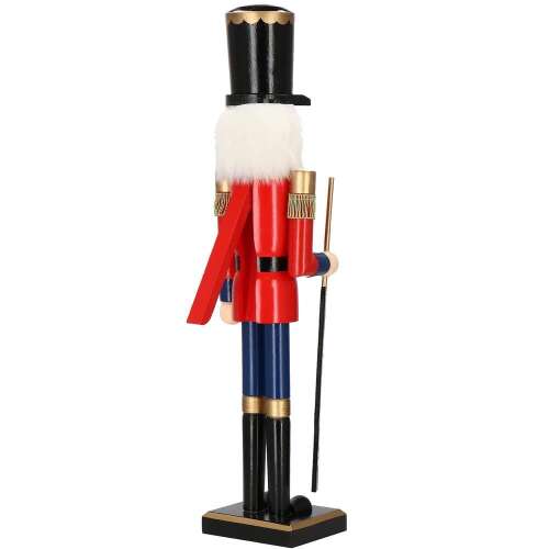 Spărgător de nuci cu pușcă de soldat, decor de Crăciun, 60 cm, lemn, multicolor