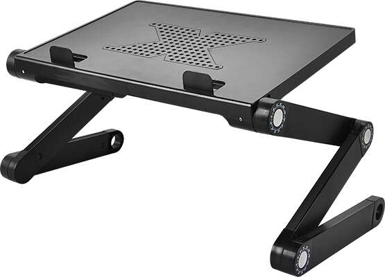 X1 Laptoptartó állvány, ergonomikus, sokféleképp állítható, fekete