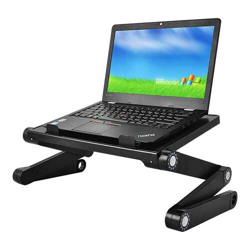 X1 Laptoptartó állvány, ergonomikus, sokféleképp állítható, fekete