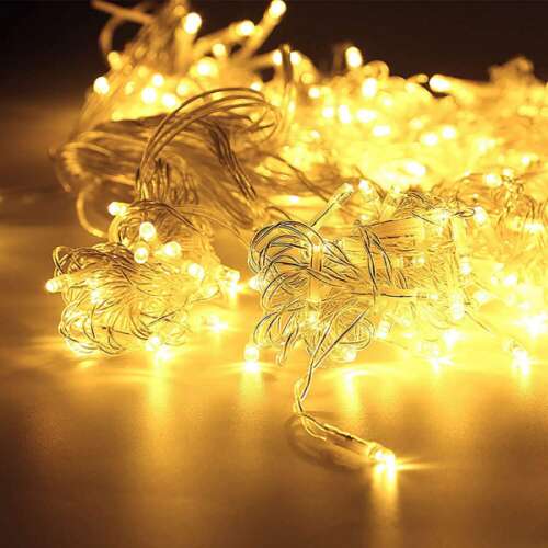 ProGarden 192 LED Luminițe cu baterii, alb cald, 15m