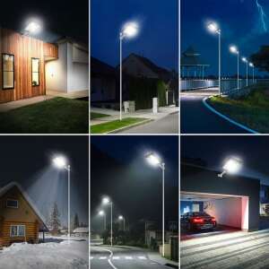 1200W Solar LED Street Light cu LED-uri cu suport, telecomandă, senzor de mișcare - foarte luminos 87859614 Lampi solare