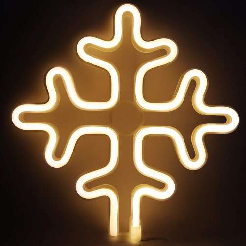 Snehová vločka Neon - Vianočná dekorácia, snehová vločka neonové svetlo, vianočná dekorácia