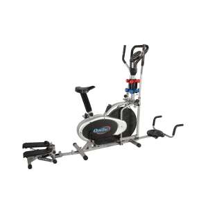 Orbitrac 3 w 1 Elliptical Trainer, Rower i Stepper, Srebrny - Maszyny i urządzenia cardio