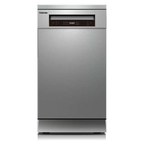Toshiba DW-10F2EE(S) energy class D, 10 place settings, 6 programs silver-black dishwasher