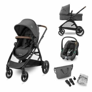 Maxi-Cosi Zelia S Trio 3-in-1 travel system: stroller, bassinet, car seat, diaper bag - Maxi-Cosi