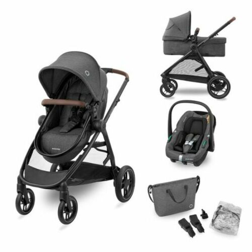 Maxi-Cosi Zelia S Trio 3-in-1 travel system: stroller, bassinet, car seat, diaper bag
