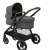 Maxi-Cosi Zelia S Trio bassinet stroller, gray, angled view