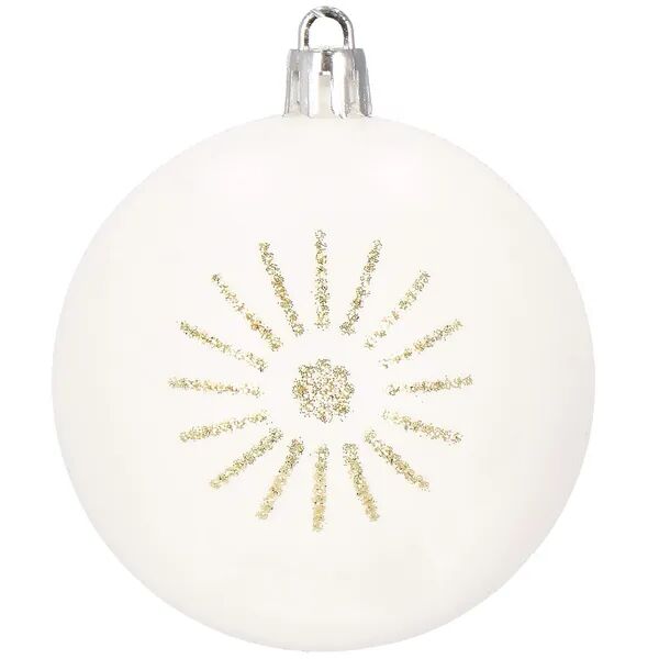 Springos 30 db-os karácsonyi gömbszett, 5 cm-es, arany+fehér