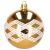 Springos gold Christmas ornament with white diamond pattern