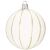 Springos white Christmas ornament with gold stripes