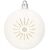 Springos white Christmas ornament with gold sunburst pattern