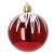 Red Christmas ball ornament with white snowflake design