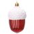 Springos Red and White Acorn Christmas Ornament