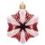 Springos Red and White Snowflake Christmas Ornament