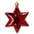 Red star shaped Christmas ornament