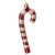 Red and white candy cane Christmas ornament