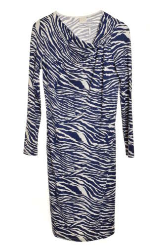 InWear kék zebra mintás, hosszú ujjú női ruha – S 31071820